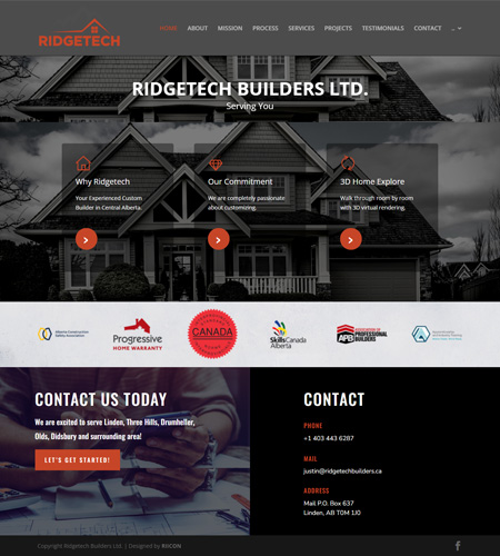 Website Design Ridgetech Builders