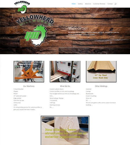 Website Design Yellowhead Millworks