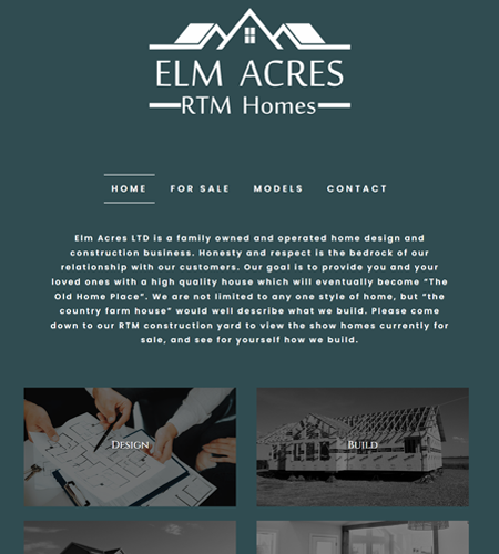 Website Development  ELM Acres Portfolio